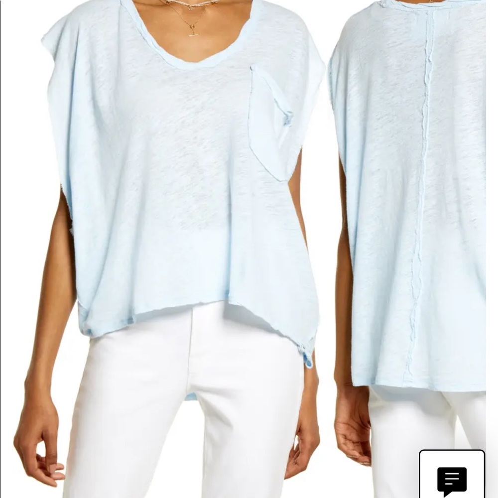 Free people cream color oversized tshirt . Size M